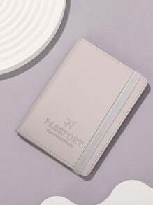 Multi-Card PU Passport Holder - Snap Closure, Faux Leather Lining, Airplane Pattern Passport Case, Minimalist Travel Accessory - Convenient Document Storage And Travel Items, Holiday Supplies Travel Stuff Travel Organiser Travel Items Travel Wallet Passport Holder Passport Wallet Beach Vacation Bag Summer Christmas Vacation