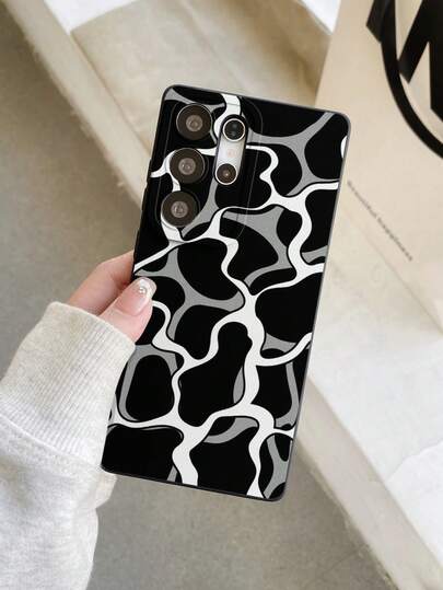 1 件不对称条纹黑眼防震 TPU 材质手机壳，适合作为节日礼物，兼容 Apple XS/XS Max/XR/11 12 13 14 15 16 Pro/Pro Max/14 15 16 Plus、Nothing、Pixel、INFINIX、Redmi 系列手机