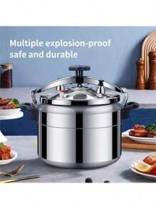 Explosion-Proof Aluminum Alloy Pressure Cooker For Home Gas Stove Commercial Large Capacity Electric Stove Universal Seafood Boil - Black - View 7