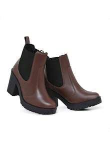 Myrol Outlet Women Fashion Boots - 咖啡棕 - 查看 2