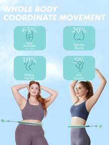 JKSHMYT Weighted Circle For Adults Weight Loss, Exercise Hoop Plus Size 47 Inch/120 Cm, 24 Detachable Links, Fitness Hoop Suitable For Women And Beginners