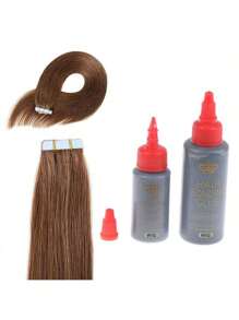 黑色头发编织粘合剂防水抗真菌头发粘合胶超级粘合，完美固定头发粘合蕾丝胶