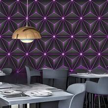 1 Roll Purple Geometric Pattern Self-Adhesive Wallpaper, 3D Stereoscopic Geometric Line Wallpaper, Suitable For E-Sports Cafes, Wall Decals, Home Decor (Such As Drawers, Cabinet Frames, Etc.), Applicable For Home Decor, Kitchen, Decorative Stickers, Wallpaper, Room Decoration, Peel And Stick. - Purple - View 7
