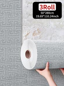 1 Rotolo di carta da parati autoadesiva, impermeabile e resistente all'umidità, facile da installare, può essere tagliata e rimossa liberamente, adesivi murali in vinile da staccare e incollare, adatti per decorare soggiorni, cucine, uffici, camere da letto e stanze, decorazioni murali fai-da-te, carta da parati per la decorazione della stanza e del soggiorno - Multicolore - Visualizzare 17