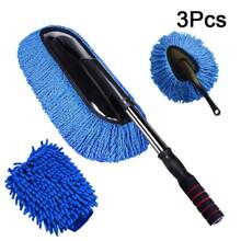 Car Dust Collector Retractable, Handle Microfiber, Air Conditioning Ventilation Brush, Car Dust Removal Duster Wipe, Car Soft Brush Cleaning Brush, Mini Bristle Brush Dust Removal Brush, Nanofiber Car Interior, Cleaning Exterior Interior, Car Wash Dust Remover Duster Exterior Interior Cleaning Kit