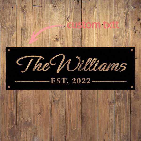 Customized Metal Nameplate, Personalized Metal Family Name Plate, Personalized Metal Plate, Metal Family Name Plate, Metal Plate With Family Establishment Date