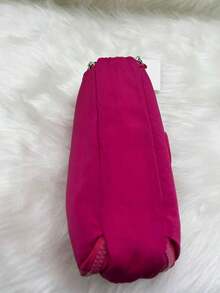 School Pencil Case With 3 Dividers And Elastic For Pencils And Pens - 粉色 - 查看 2