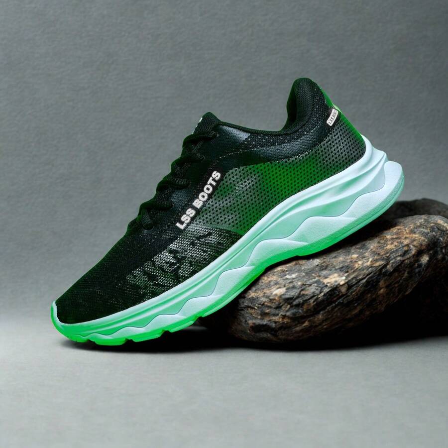 Men's PULSE Sports Fashion And Style Sneakers - 黑色/白色 - 查看 1
