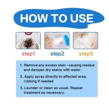 Clothing Stain Treater Spray - 120ml Fast Acting Instant Stain Remover