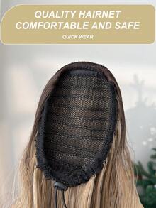 24英寸渐变波浪假莫霍克马尾辫，耐热纤维 - 漸層 - 查看 8