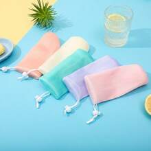 1/4 件去角质网状香皂收纳袋，加厚抽绳洁面泡沫袋，保持香皂清新洁净，适用于浴室、旅行、露营、大学宿舍、极简主义、学生、男士、女士、旅行配件、返校用品、宿舍必需品 - 多色的 - 查看 9