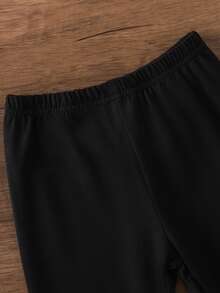 Conjunto de top de manga corta y pantalones con estampado de letras para bebé niña, primavera/verano