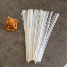 Waxed Cotton Wick Cut To 20 Cm For Making Handmade Candles - Blue and White - View 2