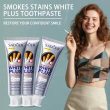 SADBER Mint Flavor Whitening Plus Toothpaste 100g - Deep Cleaning For Smoker'S Teeth, Fresh Breath, Paste Form For Daily Use & Travel.
