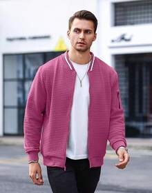 Mens Casual Lightweight CoatChristmas MQ4K - 淡紫色 - 查看 2