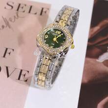 Modische wasserdichte Damenuhr, lässige Damen-Armbanduhr mit römischem Ziffernblatt, Quarz, Luxus-Stahlarmband für Frauen