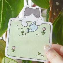 6 包（共 180 张）可爱猫咪便笺 - 柔和色彩，带有睡觉、吃饭、笔记本电脑设计 - 适用于办公桌、冰箱、计划器的便利贴 - 送给猫爱好者和办公室装饰的完美礼物，猫咪礼物，办公桌记事本，异想天开的插图，耐用的文具，俏皮的设计，回到学校