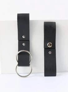 1 Set Faux Leather Retro Brown Belt With Double-Ring Skirt Clips & Cup Holder For Renaissance Outfits Viking Faire LARP Festivals Outfit Cosplay Props - 3PCS - View 11