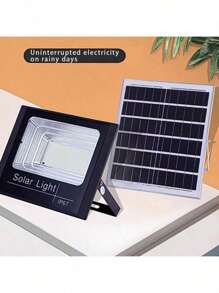 1 Modell Außen-Solarbeleuchtung, LED-Perlen helles weißes Licht von Dämmerung bis Morgengrauen, Solar-Sicherheitsscheinwerfer für Scheune, Garten, Garage, Weg, Hof, Terrasse, Rasen, Balkon, mit Kabel