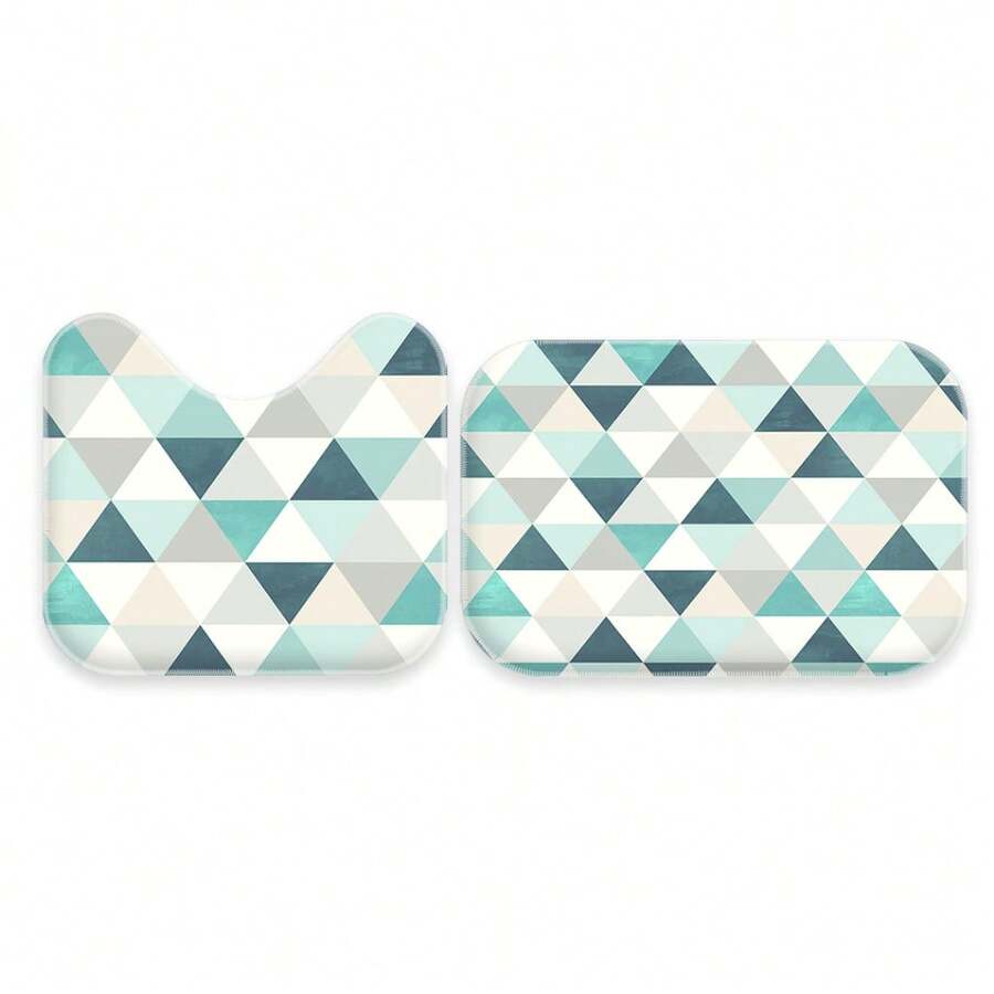 Kit Of 2 Bathroom Rugs – Contemporary Style With Comfort And Safety - WC5062 - 查看 1