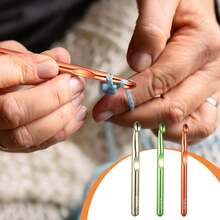 1/3pcs Large Crochet Hook, 15mm 12mm 10mm Aluminum Crochet Big Huge Crochet Hooks For Chunky Yarn Crochet Needles Big Standard Size Crochet Hooks