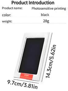 2pcs Newborn Souvenir Ink Pad For Footprints And Handprints Wash-Free Ink Pad/Can Be Used As Baby Souvenirs/Pet Footprint Souvenirs/Christmas/Thanksgiving/Easter/New Year Gifts Contains 4 Sheets Of White Cardstock - Black - View 10