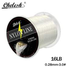 Chelesh 1093yds, 546yds Nylon Monofilament Line, High Strength, Abrasion Resistant, Transparent, Gray, Burgundy 3 Colors Available, 6LB-38LB Strength Options, Smooth Fishing Line, Handmade DIY Beading Thread