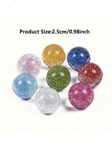 5/10/20/40/100pcs Shiny Neon Pink Bouncy Balls - Fun Game Party Supplies, Exciting Toys - Ideal Birthday Party Favors, Great Prizes And Entertainment - Multicolor - View 2