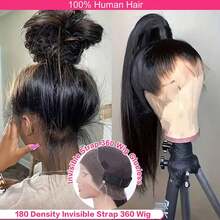 bling hair 13x6 13x4 Straight Lace Front Wigs Human Hair Pre Plucked Brazilian Hair Transparent 180% Density, 4x4 Lace Closure Wigs Human Hair With Baby Hair Portable To Carry, 5x5 9x6 6x4 Glueless Wigs Human Hair Pre Plucked Pre Cut Hidden Strap, 360 Straight Full Lace Frontal Wigs Human Hair Pre Plucked Pre Bleached With Drawstring, 360 Kinky Straight Wigs For Women Straight Headband Wigs Human Hair - Natural Black - 查看 9