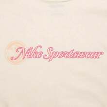Nike Camiseta corta de manga corta con cuello de punto para mujer AS W NSW CLUB SS CROP camiseta CC - Blanco - Ver 4