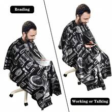 1PC Haircut Tool Pattern Capes Cutting Waterproof Non Sticky Hair Cloth Hairdressing Haircut Capeswith See-Through Window Cape - Multicolor - View 6