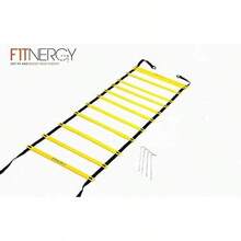 Equipo Entrenamiento con Bolsa GRATIS - INCLUYE: 12 Escalones Peldaños Ajustables 6 metros + 10 Conos de Velocidad + 4 clavijas y anillas en D - Mejora coordinación (AMARILLO) - Amarillo - Ver 8