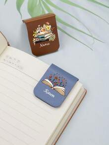 个性化磁性书签，定制姓名皮革书签，阅读专用定制书签，男士定制书签，书籍配件，教师书签，生日礼物，送给爱书人士的理想礼物，婚礼，周年纪念，父亲节，商务，伴娘，朋友，圣诞礼物，永恒的爱 - 風格A - 查看 5