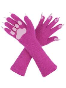 动物爪子服装道具手套猫熊狐狸狼狗爪子垫适用于角色扮演派对、万圣节 - 手套 - 查看 6