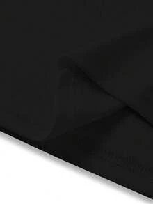 Summer Comfortable Casual Short Sleeve Pink Flamingo Skull Breast Cancer Awareness Halloween Men's Crew Neck T-Shirt - Black - View 4