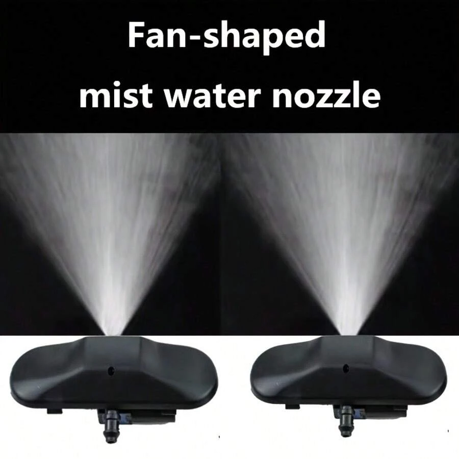 2pcs Car Windshield Washer Nozzle - Brass Plated Spray Head With Durable Plastic Body, Adjustable Fan-Shaped Windshield Wiper Spray Nozzle, Fit For Passat, Audi A4, Golf 6, SEAT Arona, SEAT Tarraco, SEAT Alhambra, SEAT Ateca