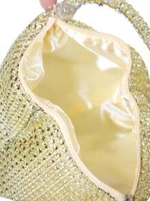Bolso elegante y de moda decorado con rhinestones - Dorado - Ver 3
