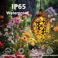 Luces colgantes con forma de lágrima alimentadas por energía solar, decoración de jardín al aire libre como regalo para mamá, abuela, luces decorativas de metal alimentadas por energía solar para el patio, jardín, porche