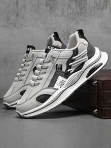 Zapatillas deportivas gruesas y transpirables de alta calidad para hombres, diseño de marca duradero y cómodo para correr al aire libre, zapatos de entrenamiento y fitness adecuados para deportes de ocio, zapatos casuales versátiles para hombres
