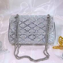 Bolsas femininas com Strass - Brilhe em Qualquer Ocasião 188-18 - Prata - Visão 2