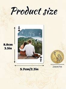 Custom Photo Playing Cards With Center Cut Style - Personalized Photo Cards - Perfect For Gifts, Weddings, Parties, And Game Nights - The Best Keepsake Gift For Partners, Friends, And Family