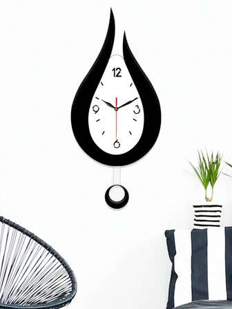 1 Adet, Modern Dekoratif Salıncak Saati, Su Damlası Şeklinde Tasarım, Sessiz Duvar Saati, Tik Tak Yok, Oturma Odası, Çalışma Odası, Ofis, Mağaza ve Aile Duvar Dekorasyon Saati, Noel, Sevgililer Günü, Doğum Günü Hediyesi İçin Çok Uygundur.