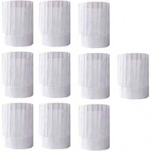 HOT BARGAINS Disposable Chef Hats For Adults And Kids Tall Paper Chef Hats Size 11.5 Inch Colour White - White - View 5