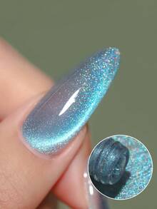 10毫升秋冬流行蓝色玻璃珠猫眼凝胶指甲油，2025新款极简高端美甲凝胶，美甲用品 - 彩色 - 查看 5