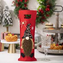 1pc Christmas Decoration Wine Bottle Bag, Christmas Wine Bottle Cover For Party Decor - Multicolor - View 15