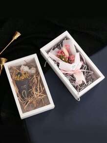 10Pcs Kraft Paper Pull-Out Gift Boxes Drawer With Clear Window Paper Boxes Gift Jewelry Packaging For Business Wedding Birthday Party - White - View 5