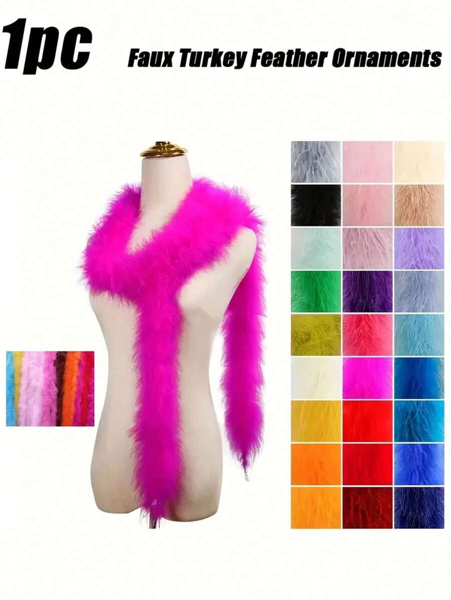 Boa de plumas, accesorios de disfraz para fiesta DIY, boas de plumas de colores, decoración de bufanda, adecuado para fiesta de cumpleaños, Halloween, Navidad, carreras de caballos, té, Nochevieja, concierto y decoración del hogar, boda de baile, actuación en el escenario, disfraz y accesorios de carnaval, artículos de fiesta