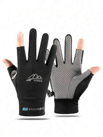 Unisex Cycling Gloves, UV Protection Anti-Slip Breathable Riding Driving Gloves, Suitable For Summer, Autumn Motorcycle Riding, Outdoor Fishing, Great Halloween Gift For Friends And Family
