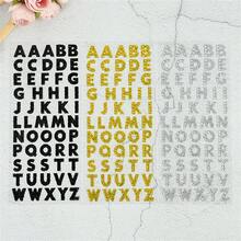 Nhãn dán chữ cái pha lê lấp lánh tự làm thiết kế tên thủ công vật dụng làm sổ lưu niệm trang trí điện thoại máy tính - Nhãn dán tự dính từ tiếng Anh A-Z - Nhiều màu - Xem 9