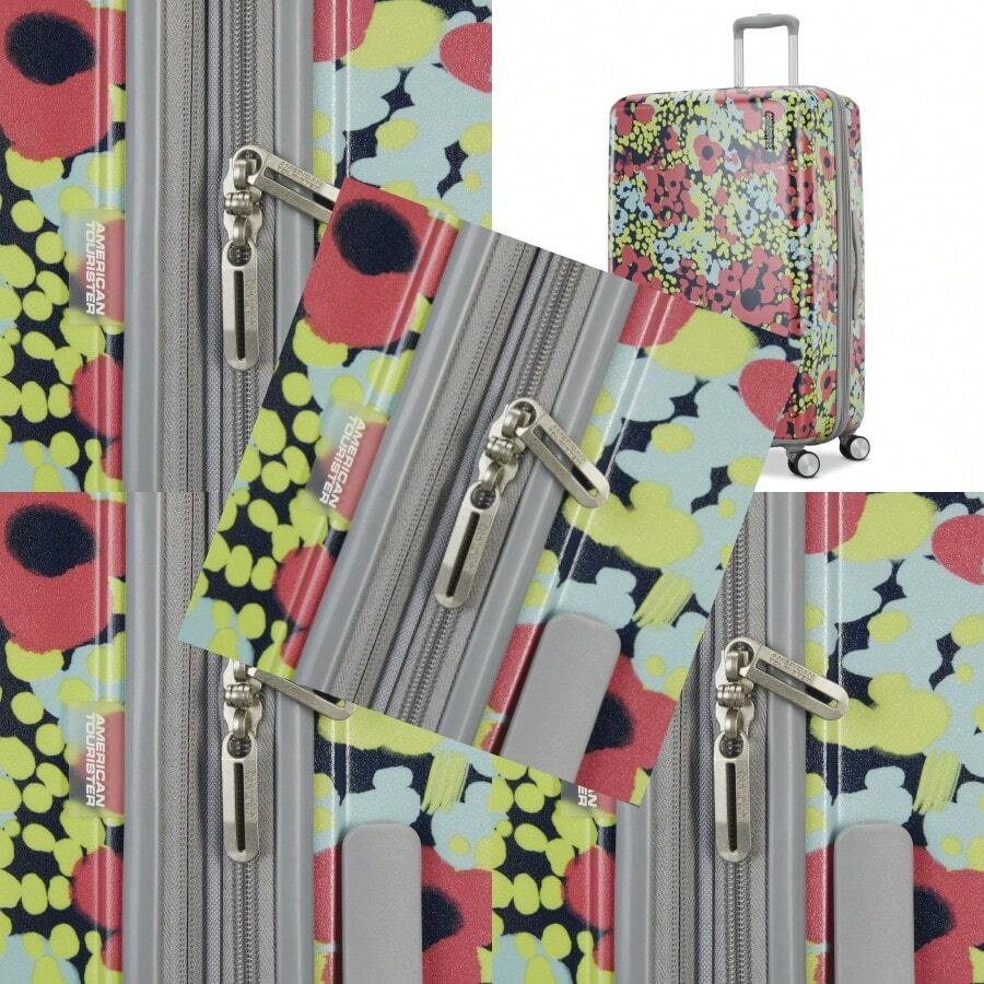 Moonlight II 28inch Checked Luggage With Spinner Wheels Poppy Pattern